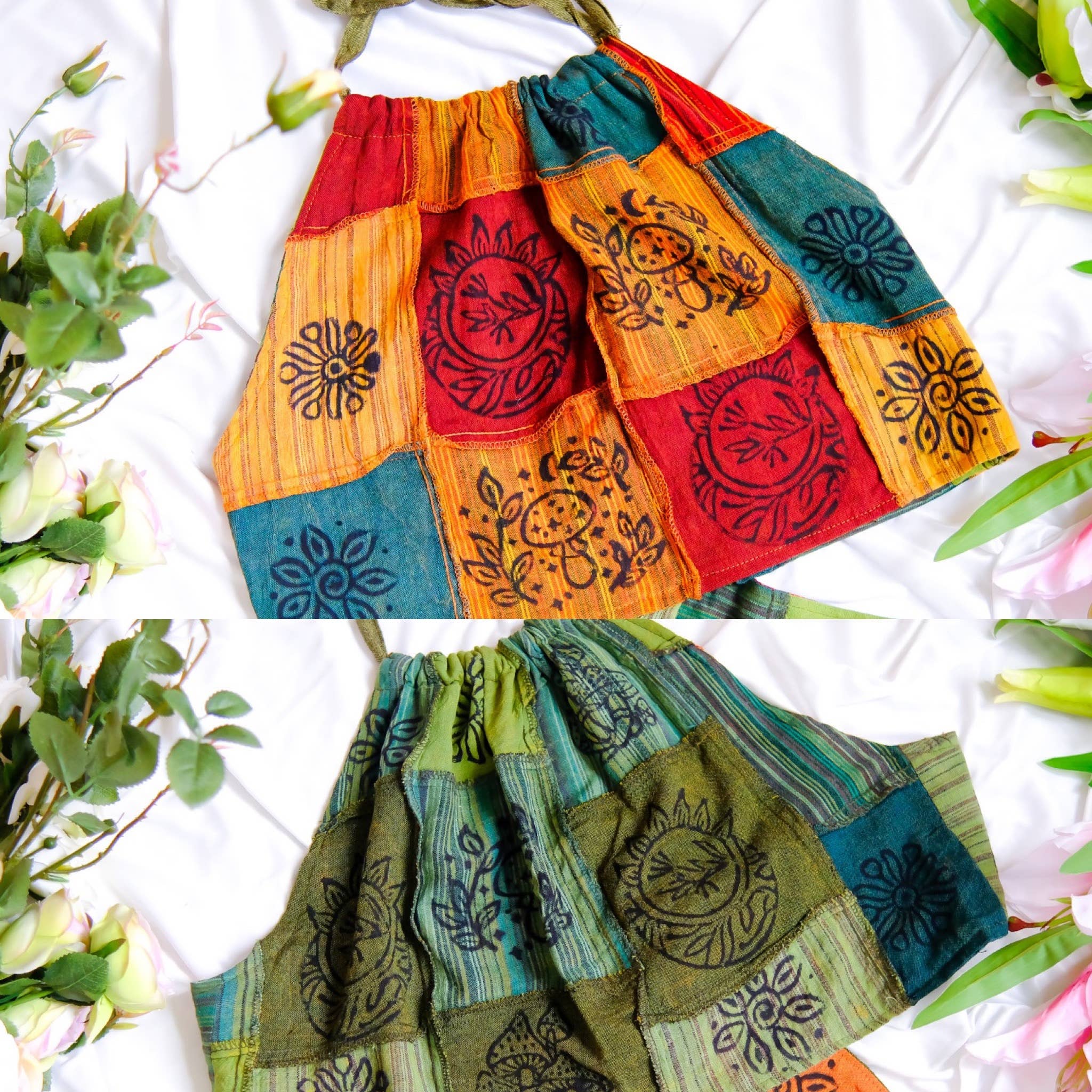 Karma Nepal Crafts – Blusa - Mulher por atacado – Tampo traseiro reversível em algodão com encosto em retalhos17