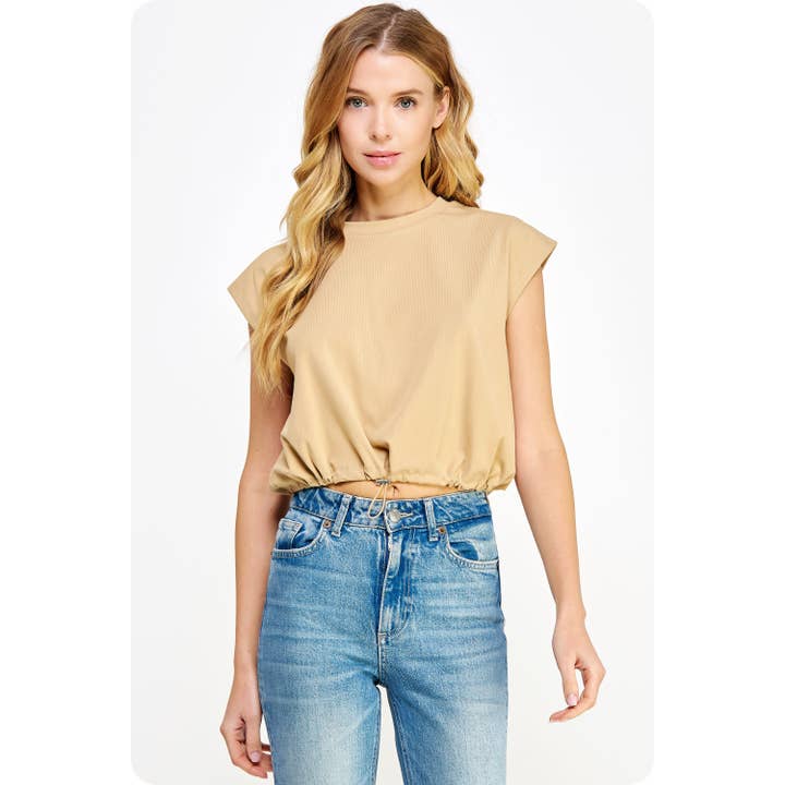 Strut & Bolt - Vente Haut en maille – femme - T-shirt à capuchon en tricot avec cordon