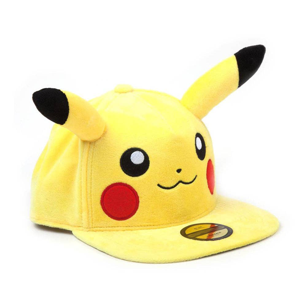 Meroncourt Europe Ltd – wholesale Baseball cap – Unisex – POKEMON Pikachu Plush with Ears Snapback Baseball Cap (SB2762