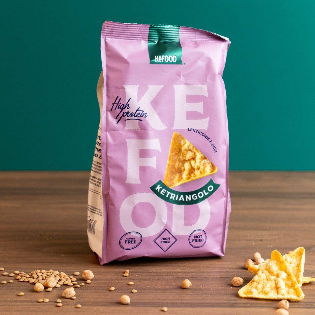 KeFood - Wholesale Puffed Snack - LENTIL AND CHICKPEA PROTEIN TRIANGLES BOX 8 PCS2