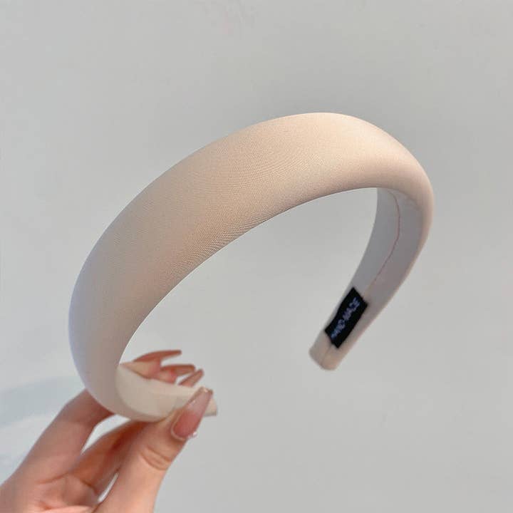 Dipped Shop - Wholesale Fashion Headband - Women's - Solid Color Sponge Padded Satin Headbands DP25B866