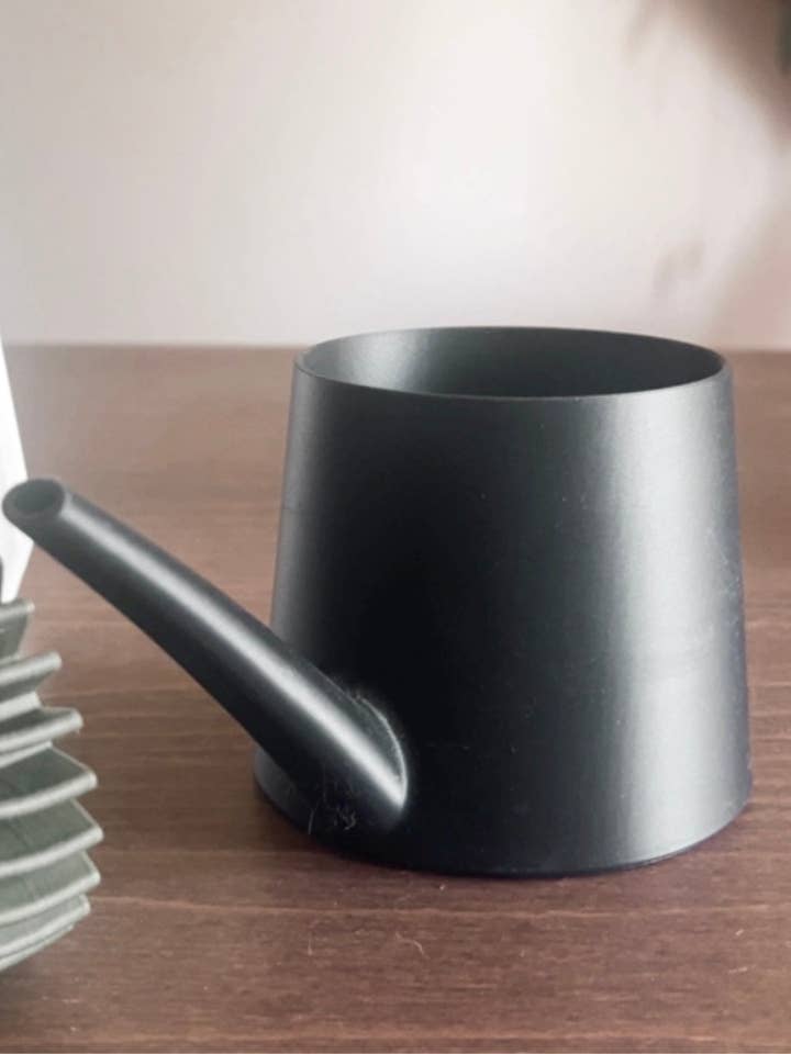 Tiny Watering Can in Black for wholesale by Prairie City Printing Co.