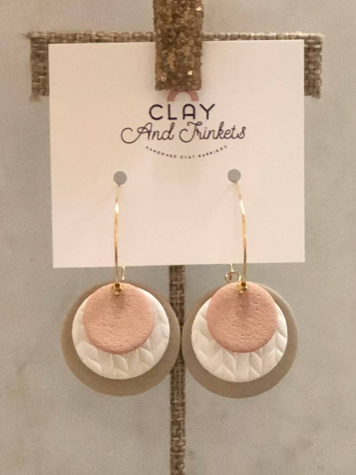 Stacked Disc Hoops #3 for wholesale by Clay and Trinkets