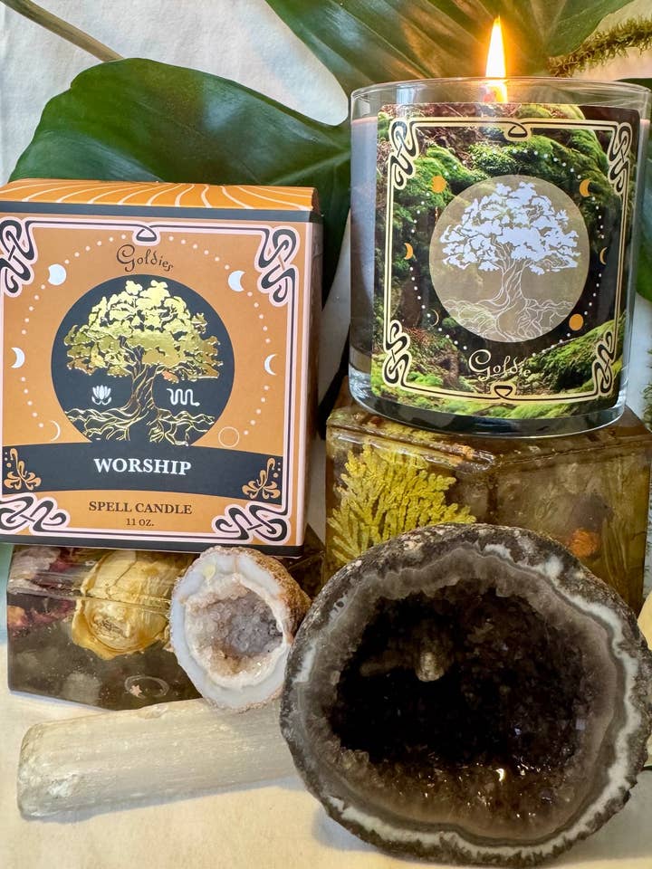 Bougie de Sort de Culte | Bois de Santal | Bois de Cèdre | pour la vente par Goldie's Natural Beauty