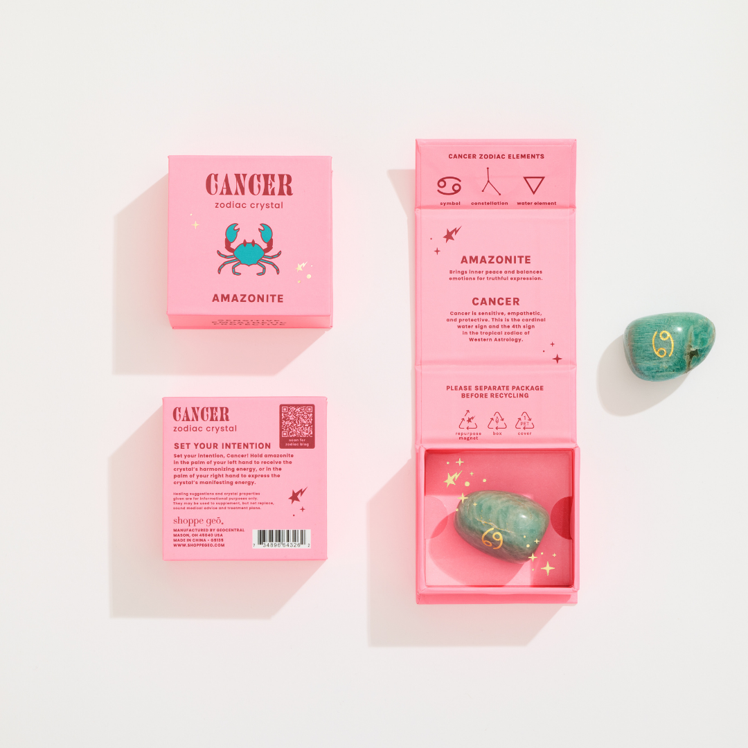 GeoCentral - Wholesale Spiritual Stone/Crystal - Cancer Boxed Zodiac Crystal - Amazonite1