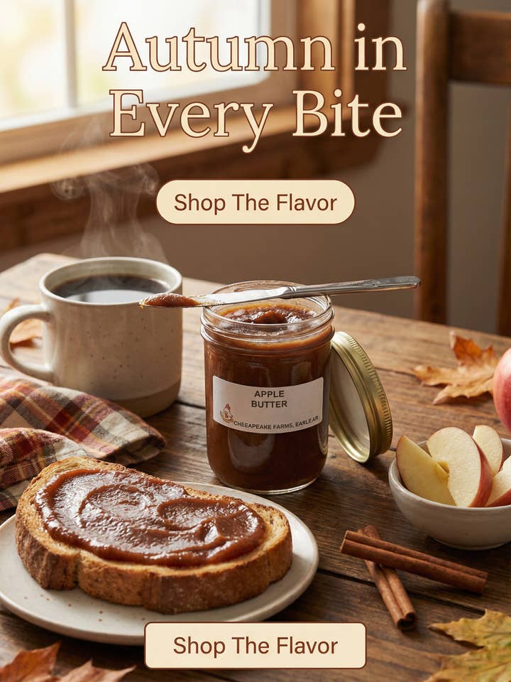 Organic Arkansas Apple Butter – Small‑Batch Spiced Spread for wholesale by Chesapeake Farms LLC