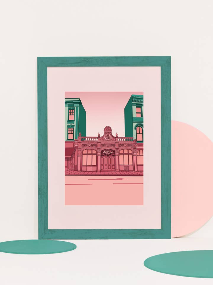 ‘Three Crowns Stoke Newington’ Print for wholesale by Pink and Mint Design