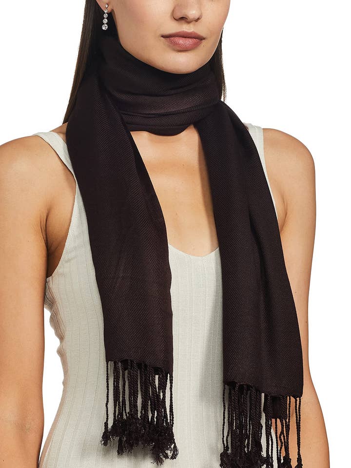 Shawls in Dark Brown for wholesale by Ecogram