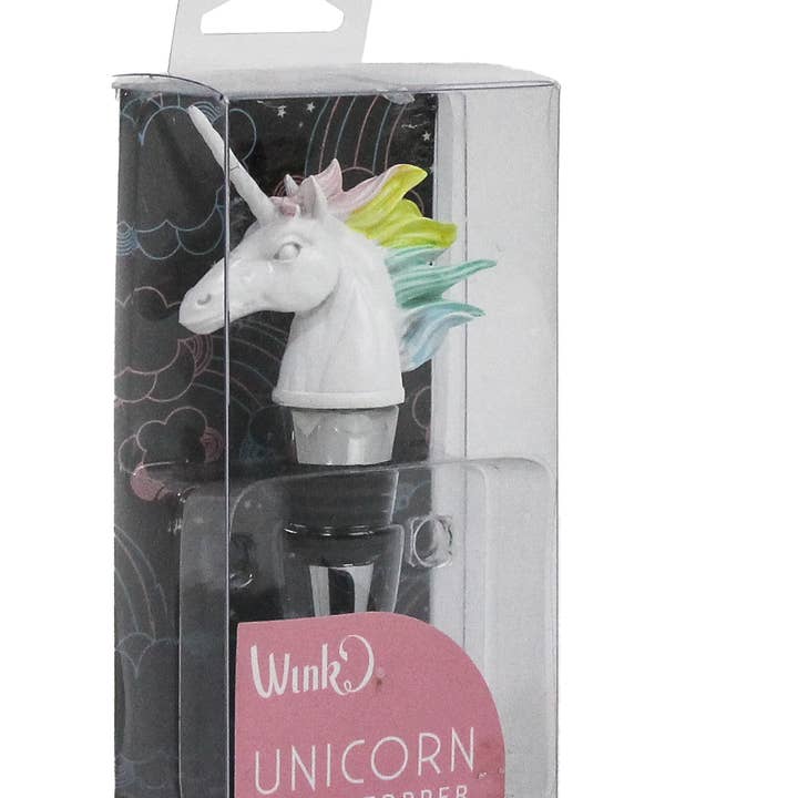 Unicorn Wine Stopper for wholesale by Wild Eye Designs