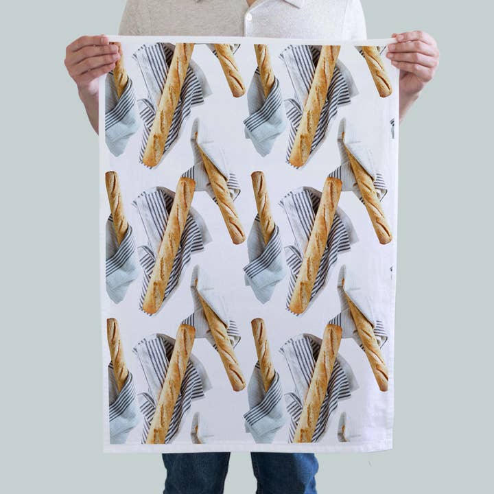 French Baguettes Tea Towel for wholesale by Red Bird’s House