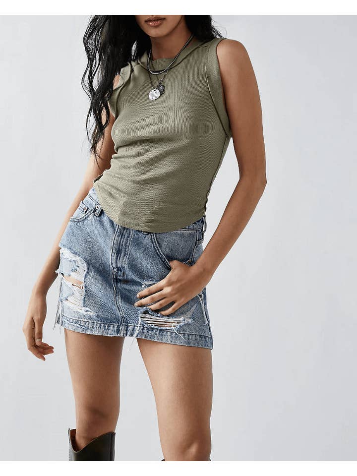 Sweetkama - Wholesale Tank Top - Women's - Ladies Ribbed Sleeveless Tank Top SKT2788