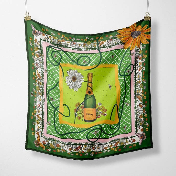 Bufanda de seda Carson para venta al por mayor de CB Grey