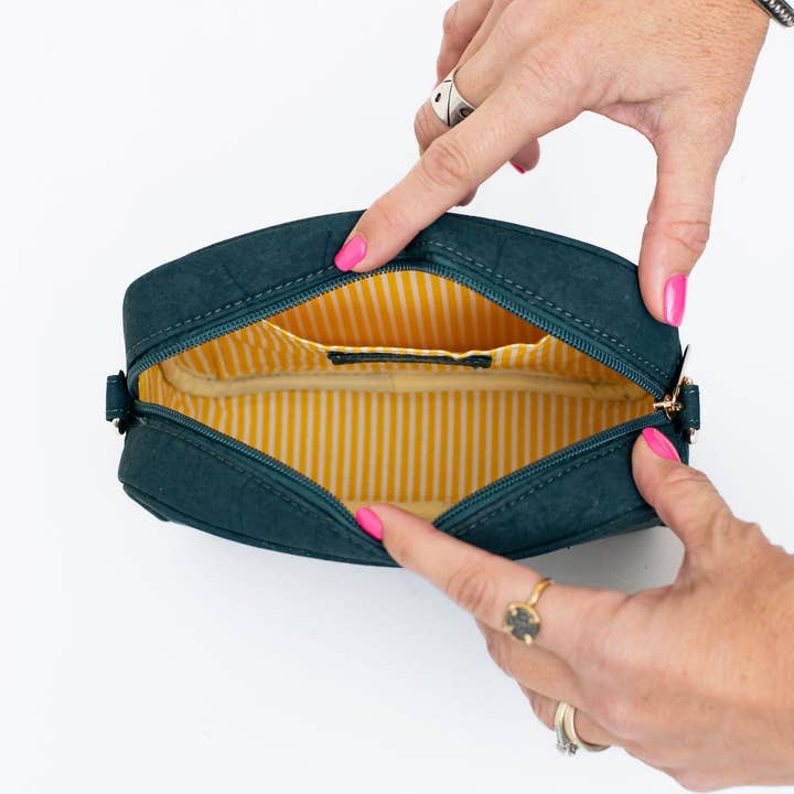 KORK & Inspired by KORK - Wholesale Crossbody Bag - Women's - Anastasia Cork Small Crossbody- Dark Teal1