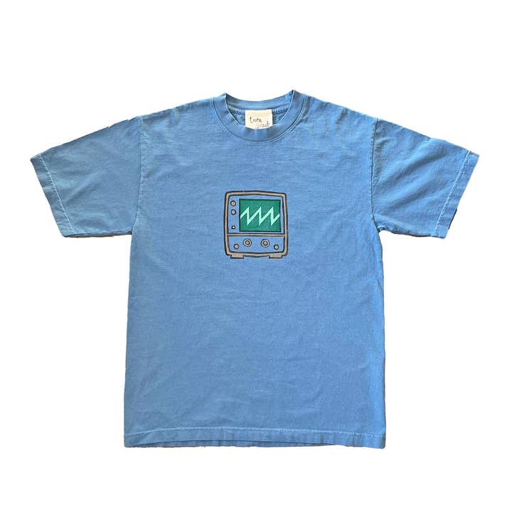 T-shirt unisexe - Oscilloscope avec onde en dents de scie pour la vente par Lara Grant