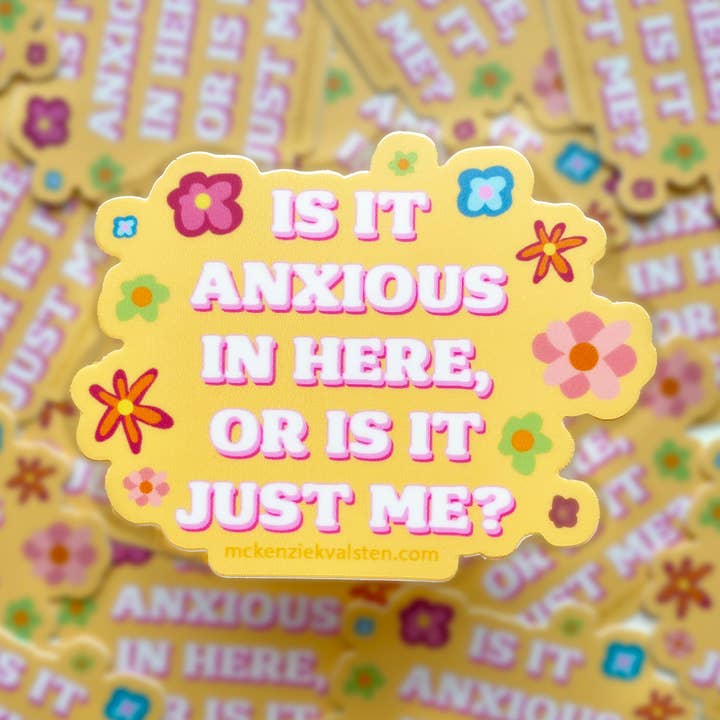 Autocollant psychédélique anxieux pour le passage à l'an 2000 pour la vente par Mckenzie Kvalsten