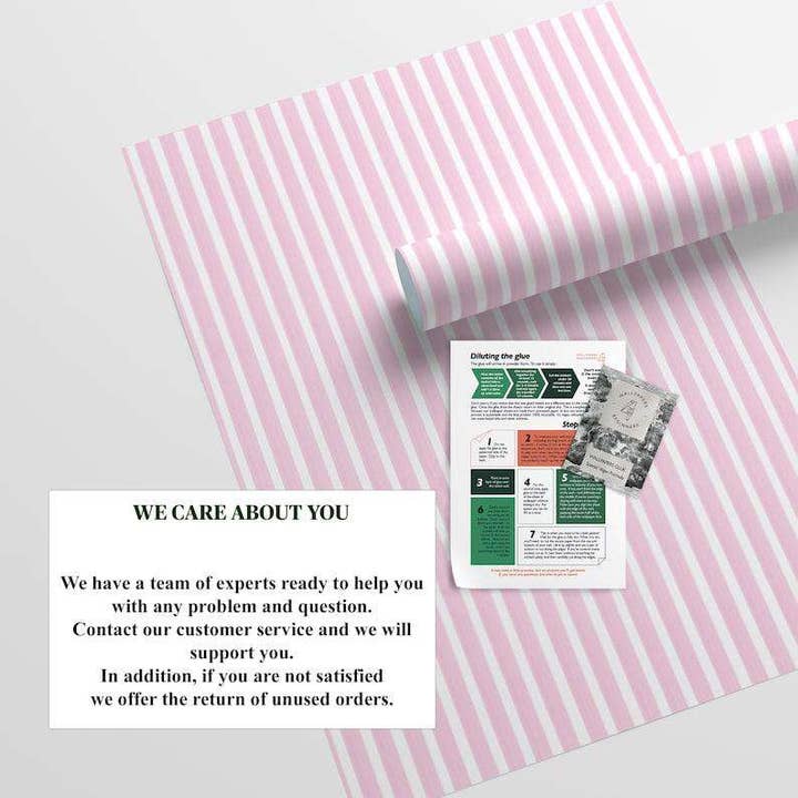 Wallpapers4Beginners - Wholesale Wallpaper - Carta da parati a righe rosa chiaro6