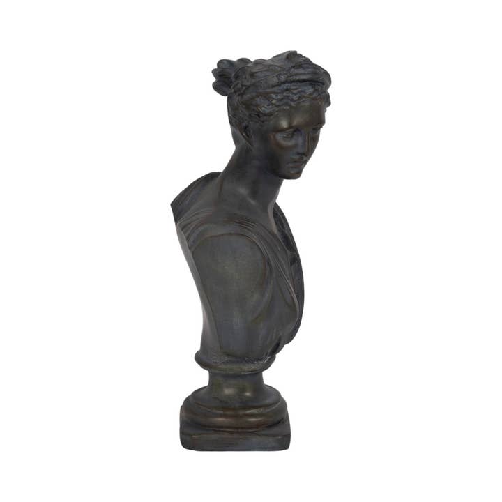 Sagebrook Home - Wholesale Sculpture - Resin Grecian Bust Distressed Sculpture - Bronze, 12 in.5