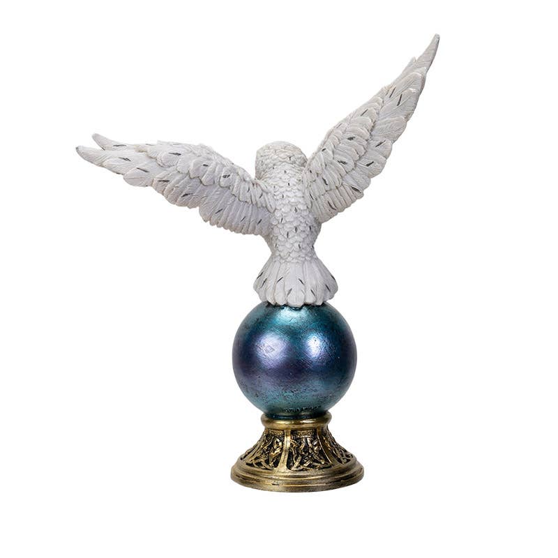 Pacific Trading – Estatueta decorativa por atacado – Coruja-das-neves no Orbe3