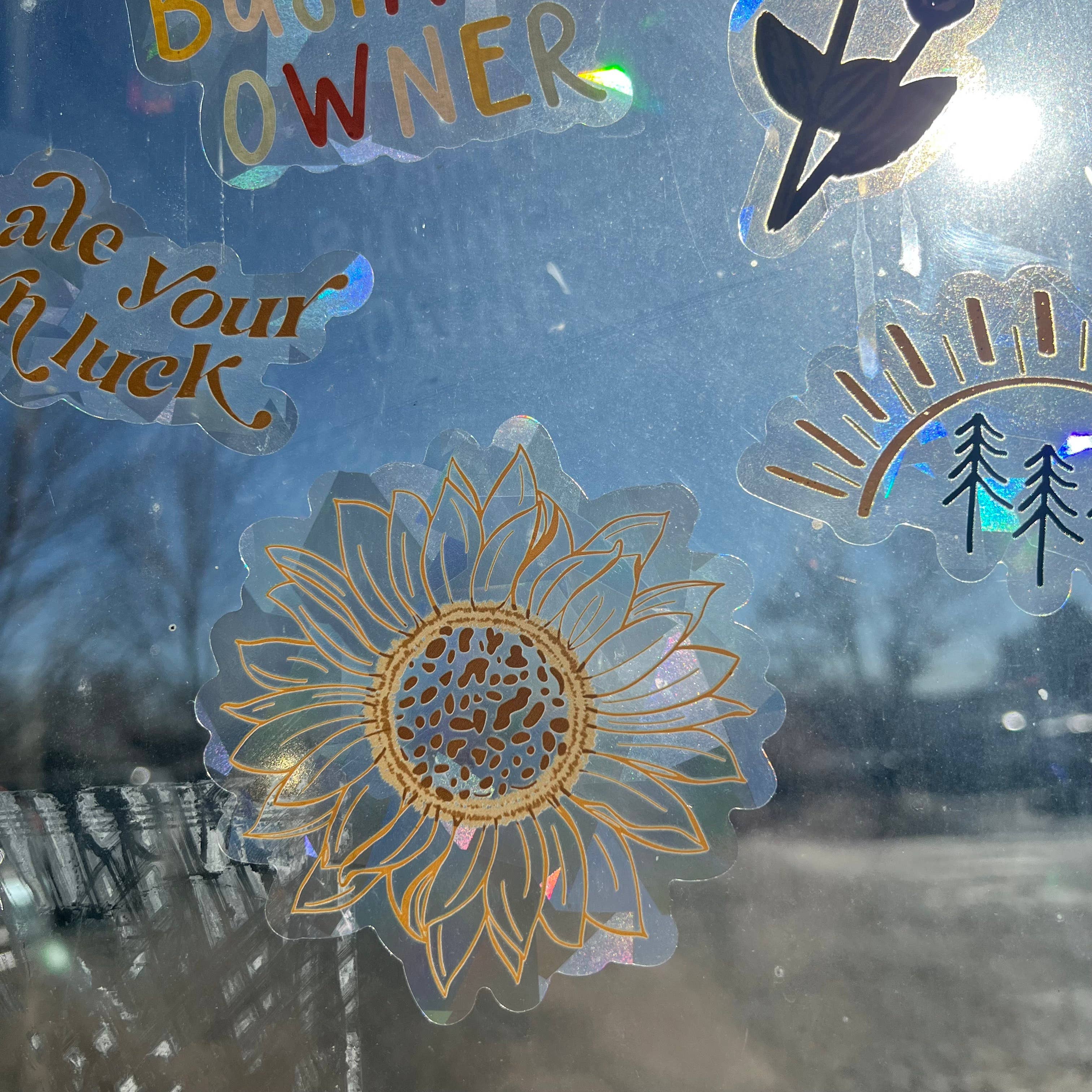 Maddie Green Designs - Wholesale Suncatcher - Sunflower Vinyl Suncatcher Decals7