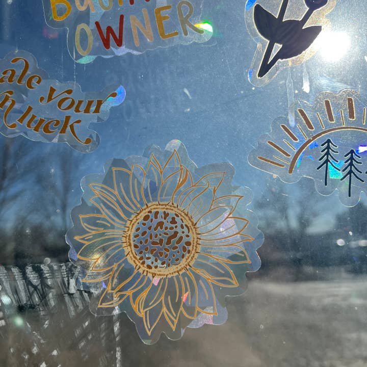 Maddie Green Designs - Wholesale Suncatcher - Sunflower Vinyl Suncatcher Decals7