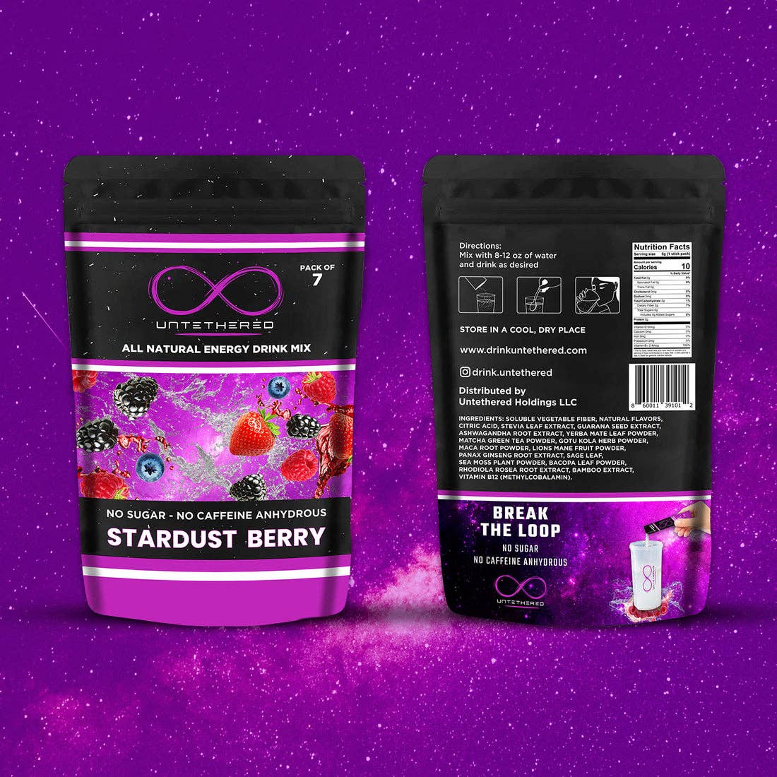 Untethered – wholesale Hälsodryck i pulverform – UNTETHERED- Förpackning med 71