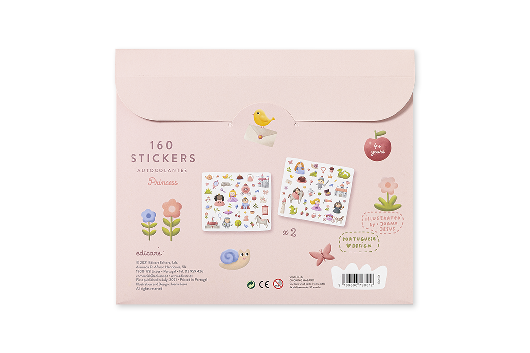 Edicare Editora, Lda. - Wholesale Sticker - Kids & Baby - PRINCESS - 160 STICKERS1
