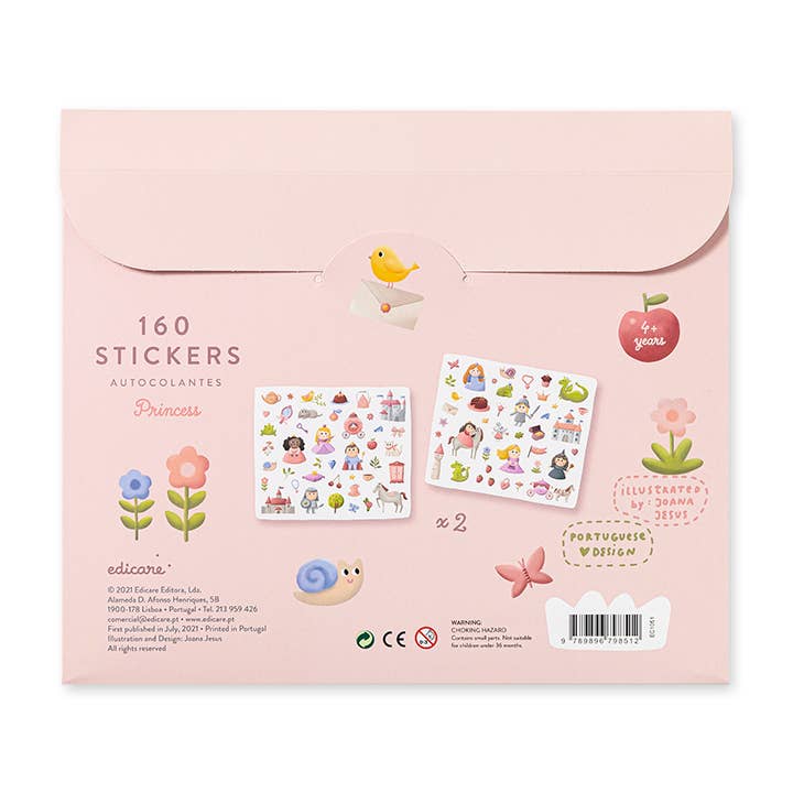 Edicare Editora, Lda. - Wholesale Sticker - Kids & Baby - PRINCESS - 160 STICKERS1