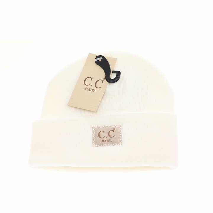 C.C Beanie - Wholesale Newborn/Knit Hat - Baby - Classic Oversized Logo CC Baby Beanie
