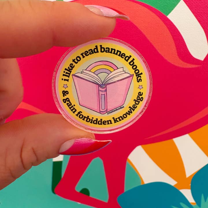 NatterDoodle - Wholesale Lapel Pin/Button - Read Banned Books Gain Forbidden Knowledge Reader Read Pin1
