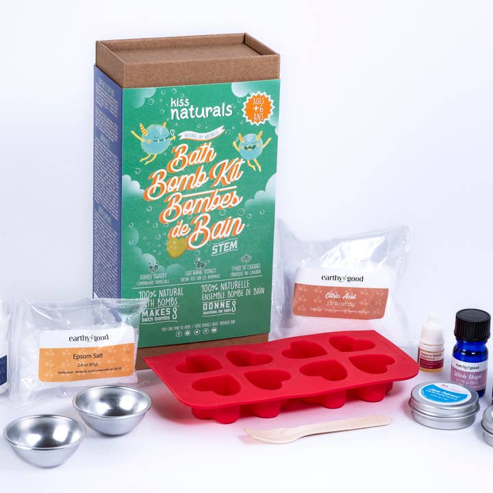 Case Pack Kiss Naturals DIY Bath Bomb Kit (Kids) for wholesale by Earthy Good / Kiss Naturals