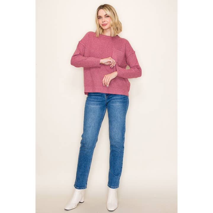 STACCATO – Großhandel Strickpullover – Damen – RUNDHALS-WAFFELPULLOVER-SWEATER15