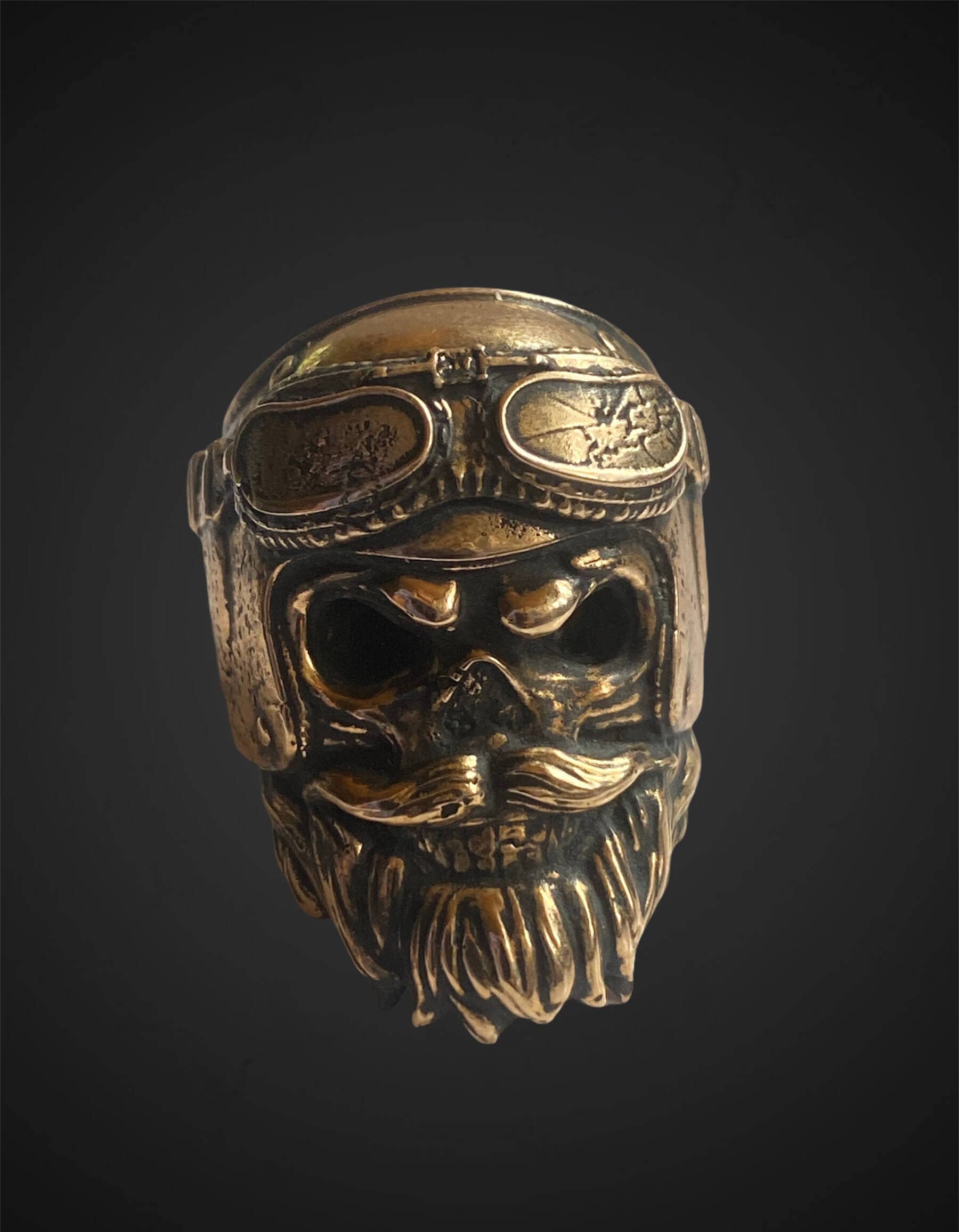 Hi Octane | SilverBotanica - Wholesale Cocktail/Statement Ring - Bearded Biker Skull Ring9