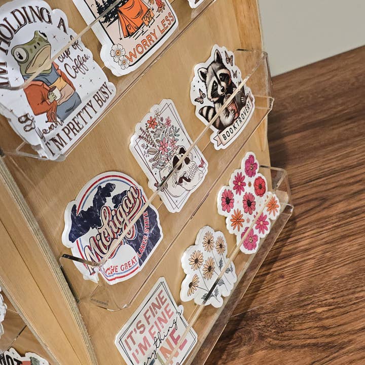 Expression Design Co - Wholesale Retailer Display - Paper & Novelty - Spinning Sticker Display Rack