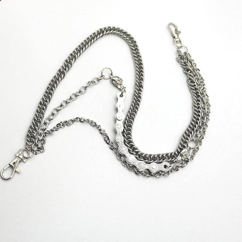 White Hiphop Biker Skull Chain for wholesale on Faire2