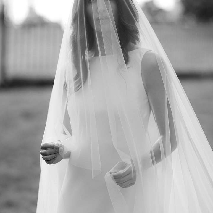 Miss Foxine Couture - Wholesale Veil - Women's - Heavenly Full Wedding Veil with Blusher2