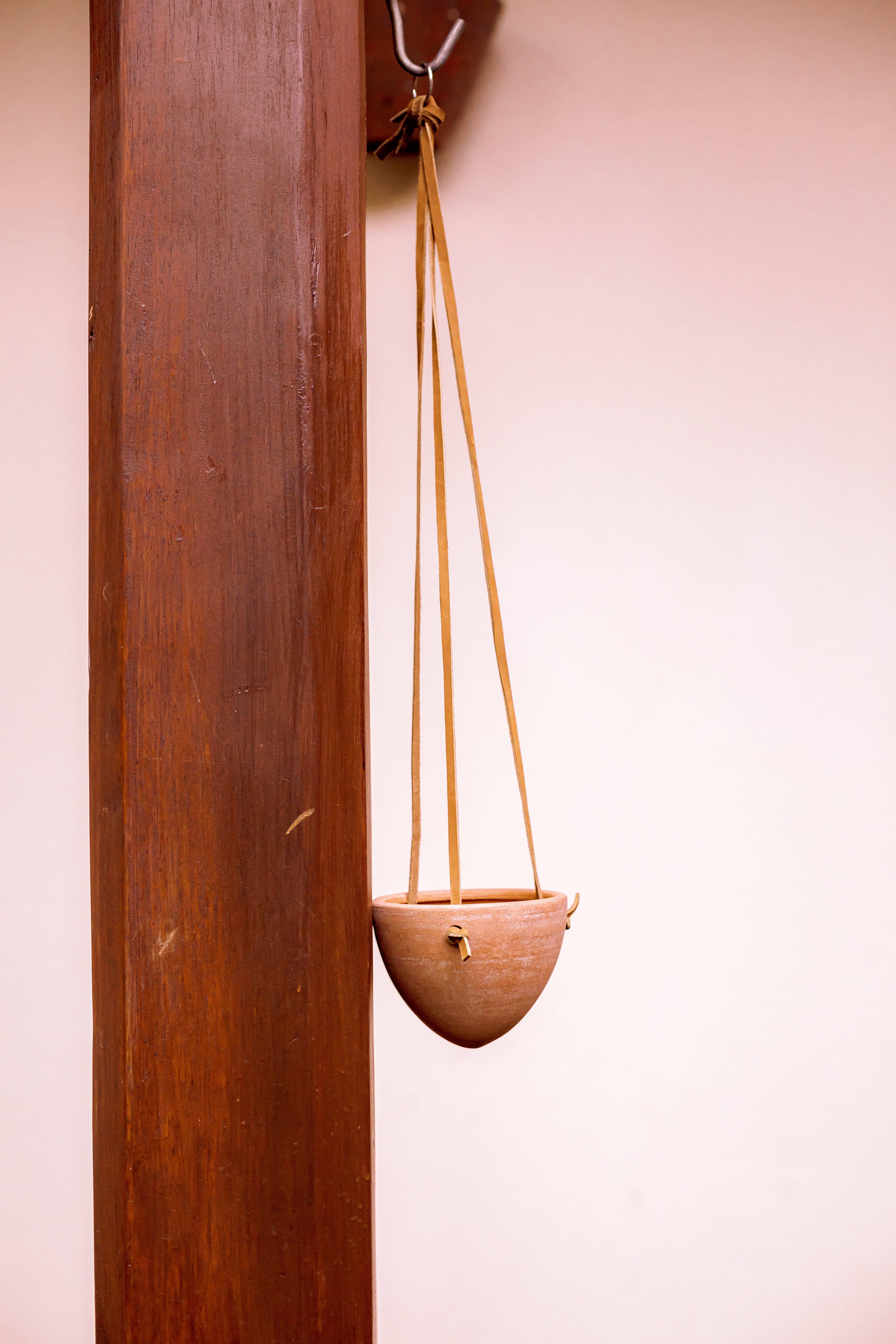 Women of the Cloud Forest - Wholesale Hanging Planter - Small Hanging Planter with Leather Hanger1