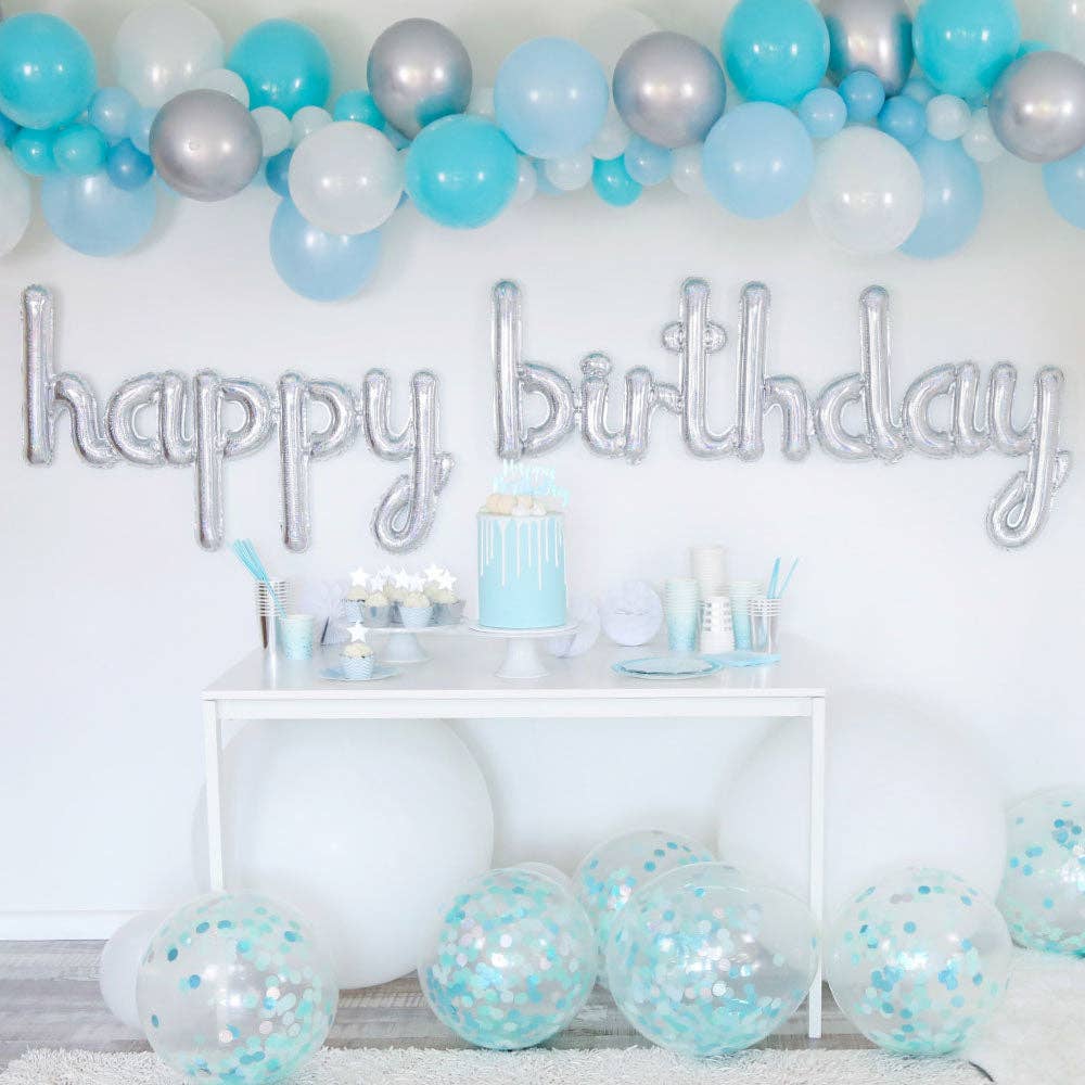 Illume Partyware - Wholesale DIY Craft Kit - Balloon Garland Kit DIY- Blue & Silver4