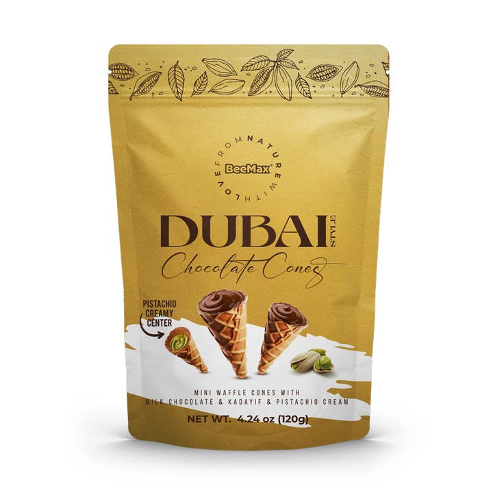 Beemax Dubai Chocolate Cone 4.24 oz for wholesale by Beemax