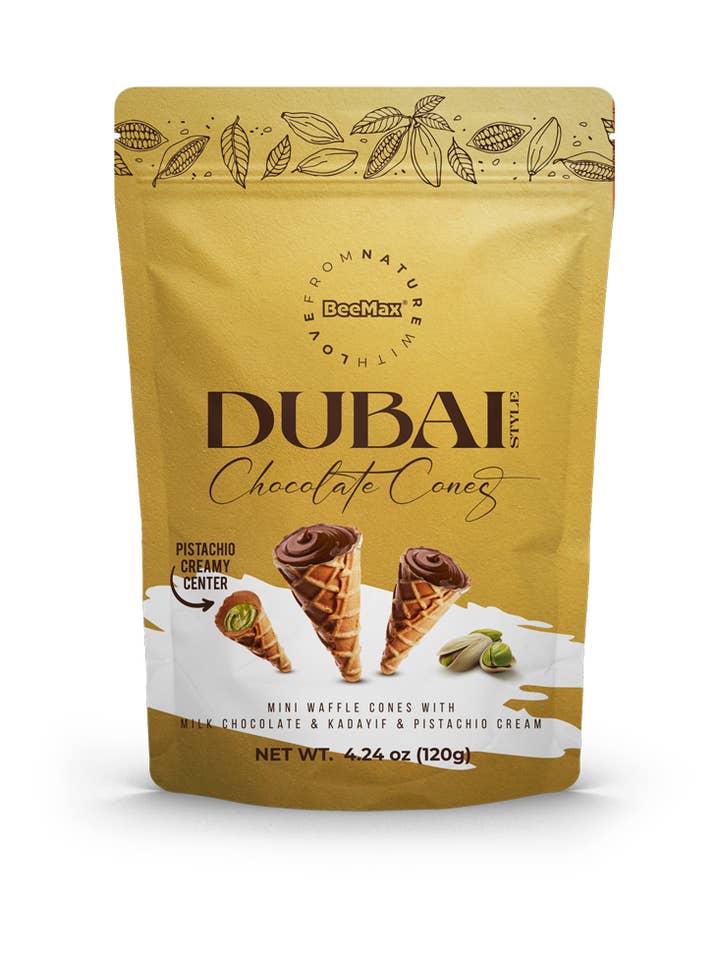Beemax Dubai Chocolate Cone 4.24 oz for wholesale by Beemax