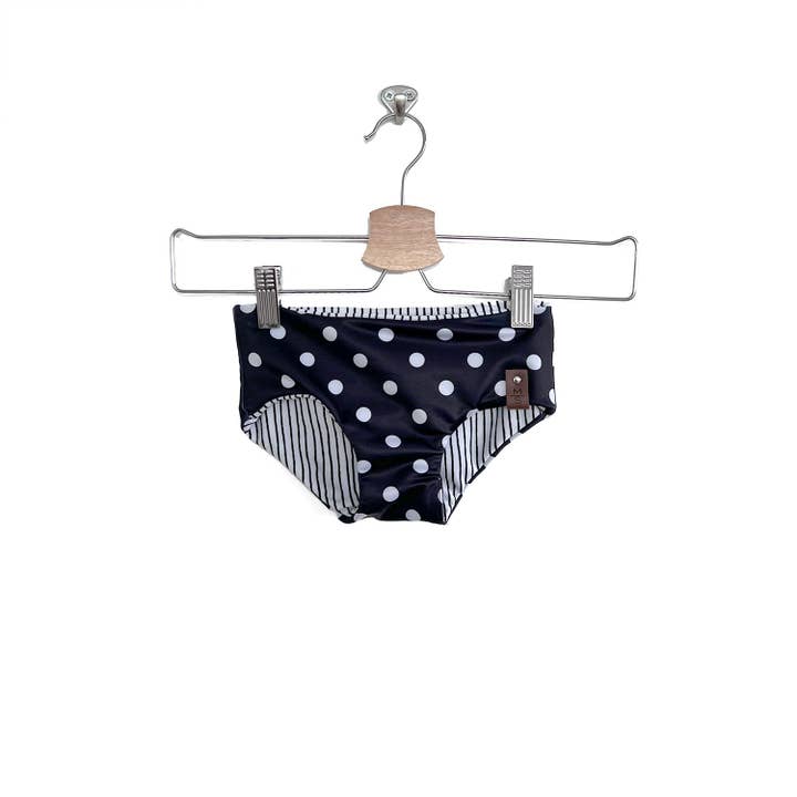 Kora Reversible Bikini Swim Bottom - Black Dot for wholesale by MINI Street