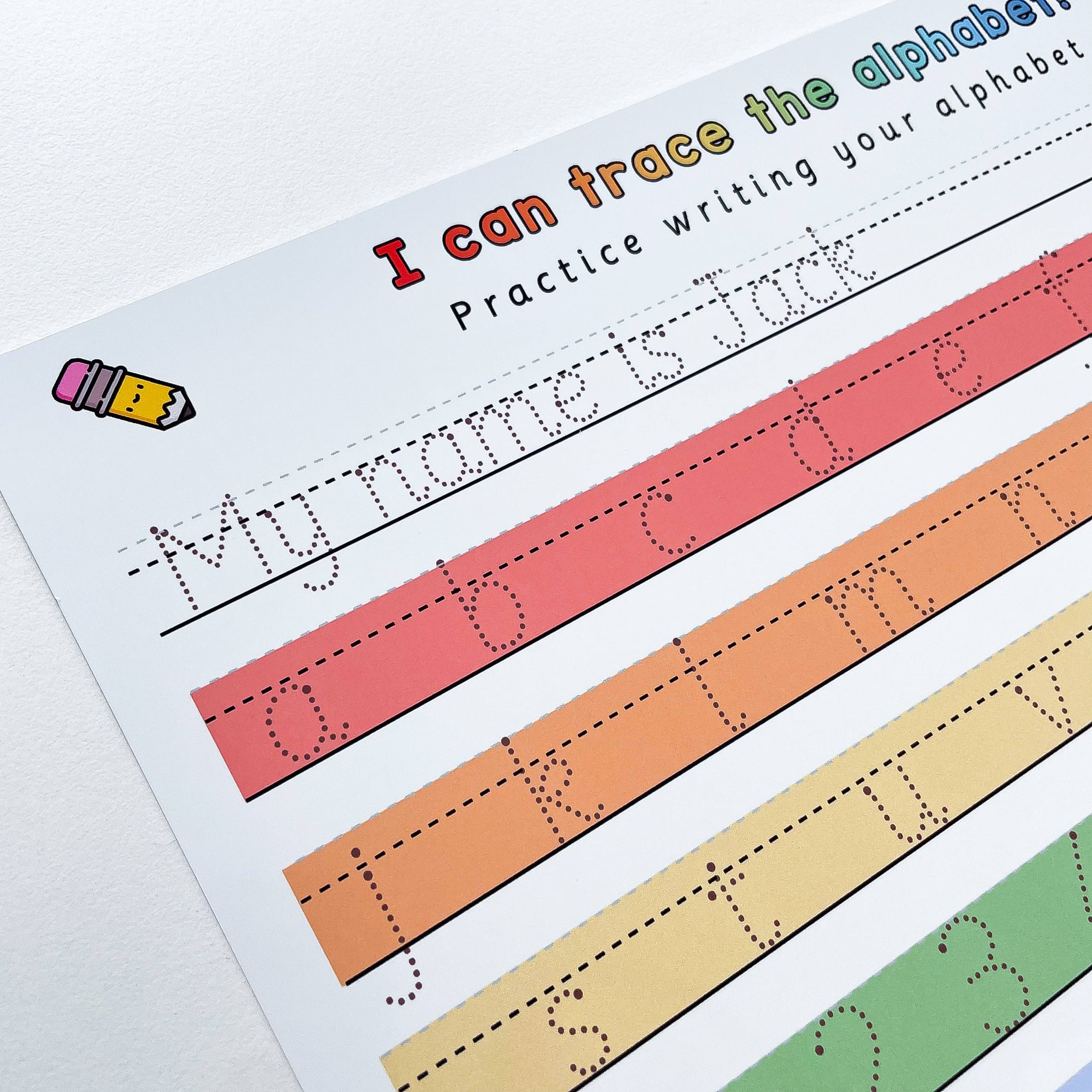 Craftly Ltd – wholesale Whiteboard/dry-erase board – Alphabet Letters Trace Rainbow Whiteboard4