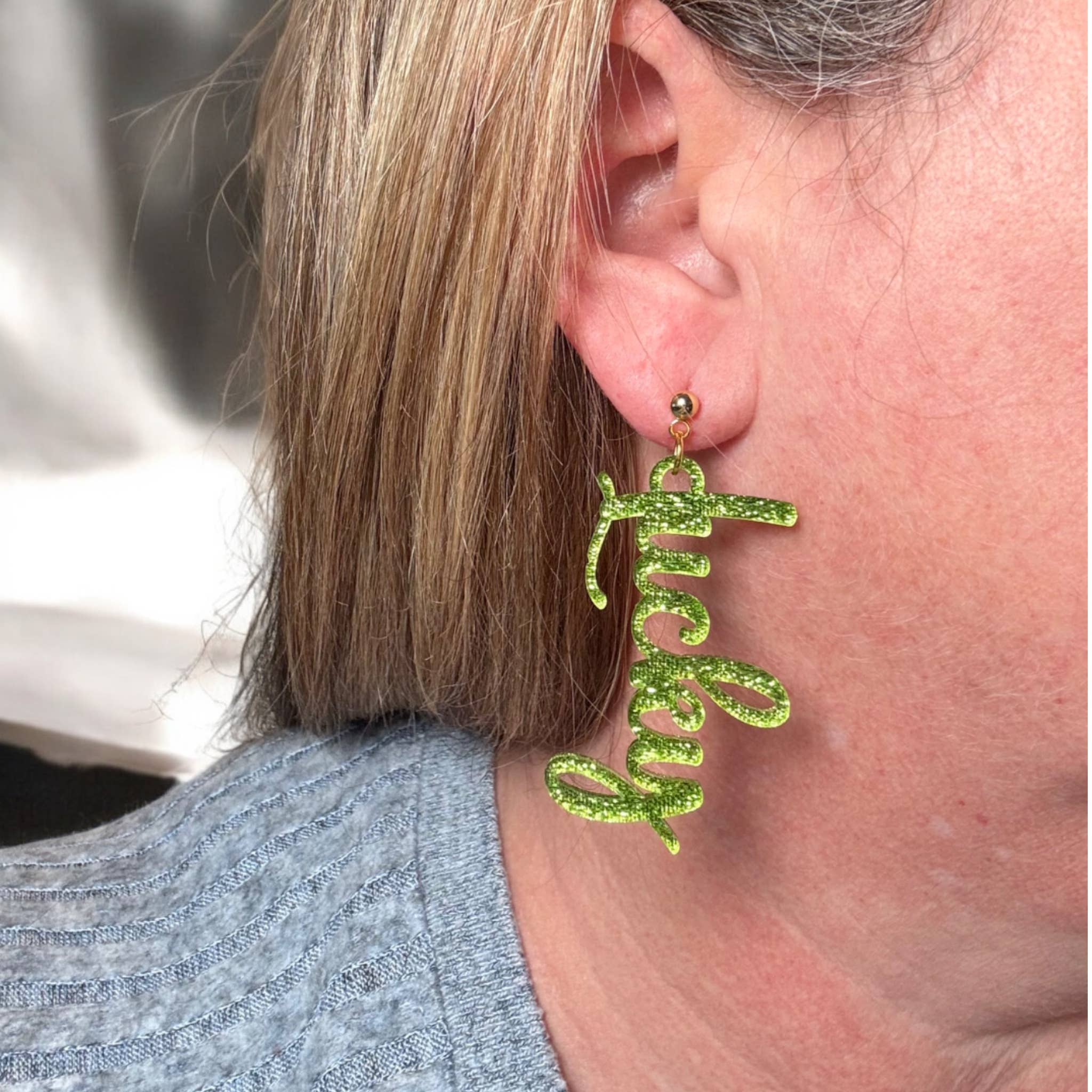 Fish Towne Designs, LLC - Wholesale Dangle Earrings - St. Patrick's Day "Lucky" Acrylic Earrings9
