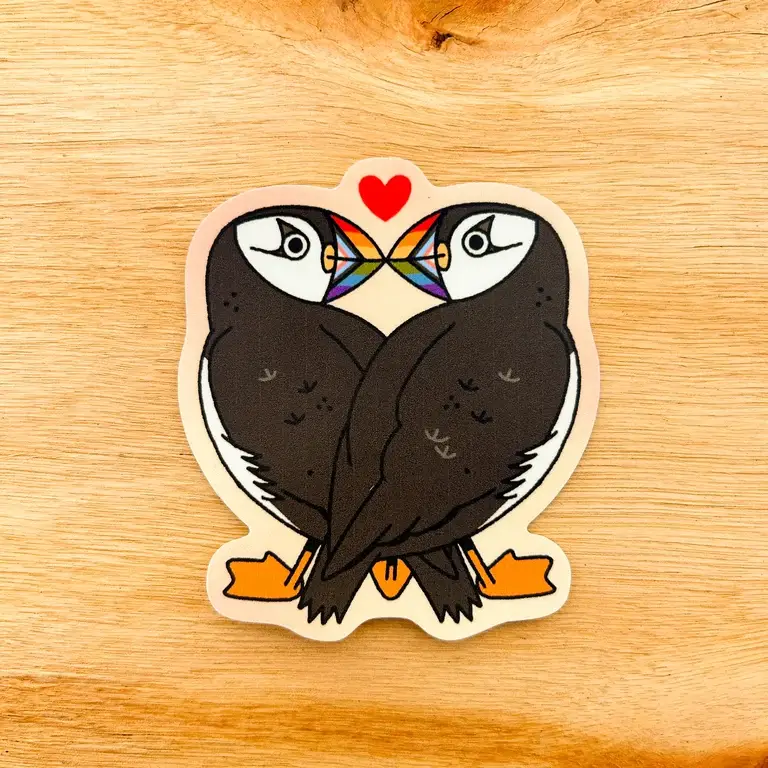 Camp Mustelid - Vendita all'ingrosso Adesivo - Coppia di adesivi Prideful Puffin1