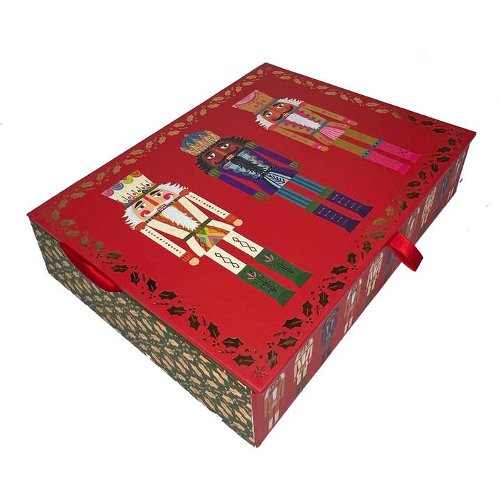 Row of Nutcrackers 20ct Boxed Christmas Cards for wholesale by NIQUEA.D