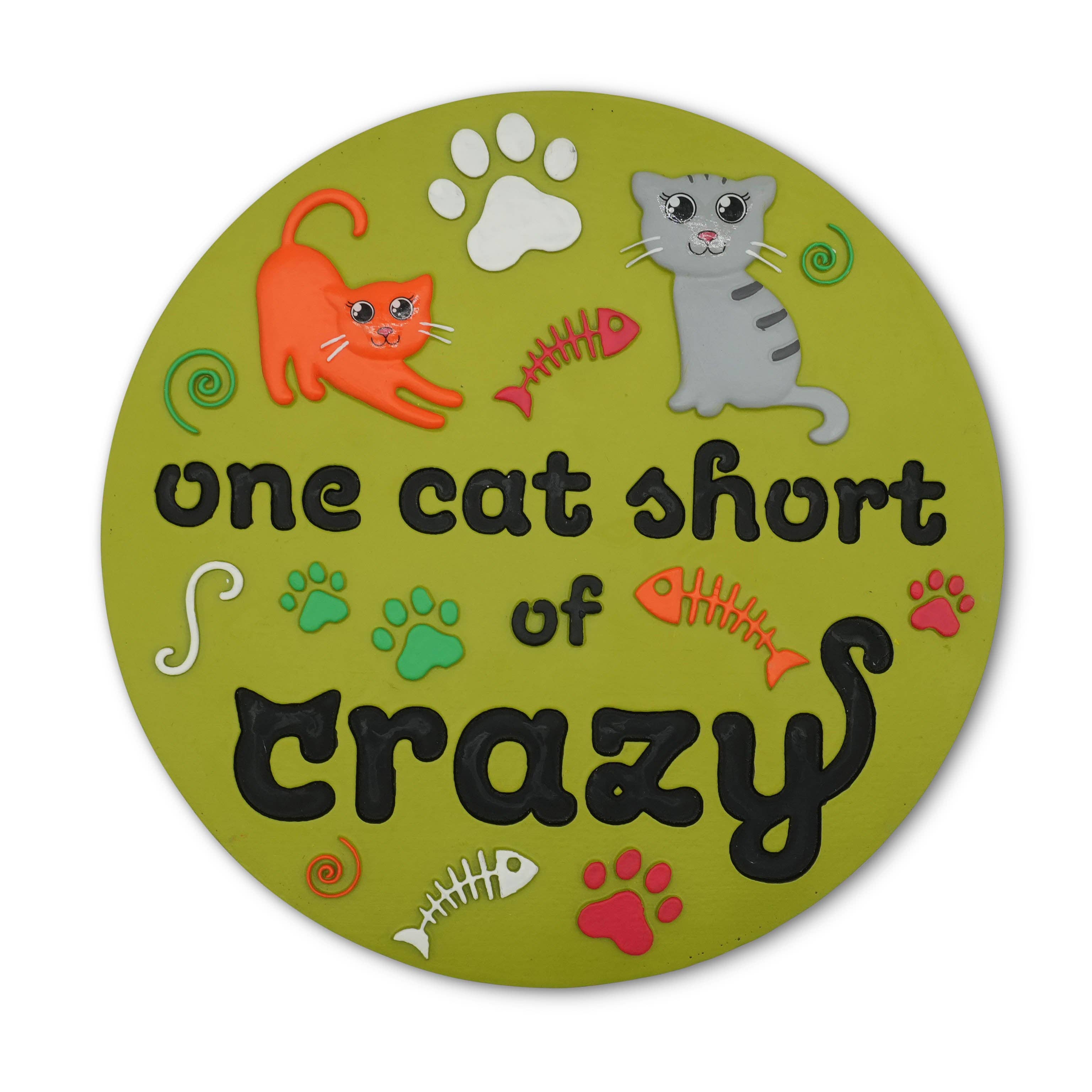 Happy Cow Lawn Decor - Wholesale Stepping Stone - “One Cat Short of Crazy” Garden Stepping Stone2
