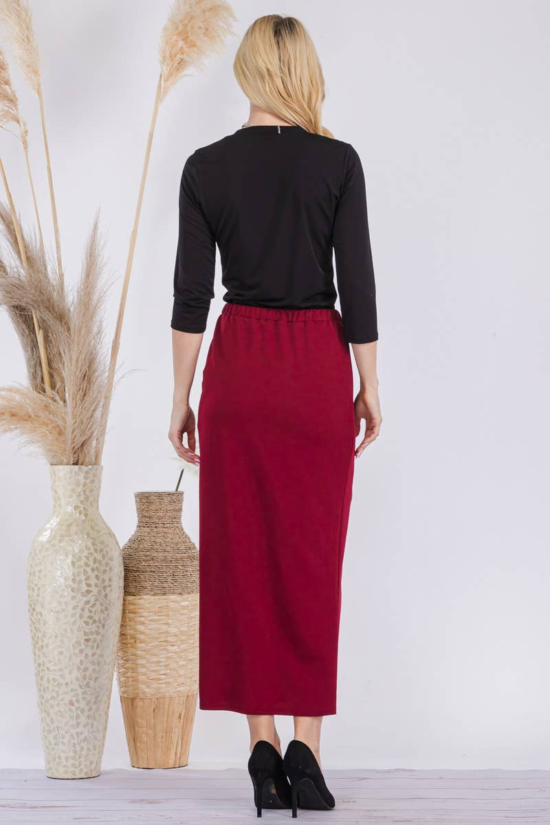 Celeste Clothing - Wholesale Skirt - Women's - CLASSSIC LONG PENCIL SKIRT IN MISSY & PLUS SIZE -CS2377014