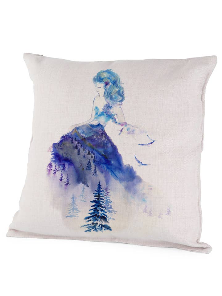 Pillow Cover (Canvas) 16x16" - Jazz - Meditation Woman for wholesale by Oladesign