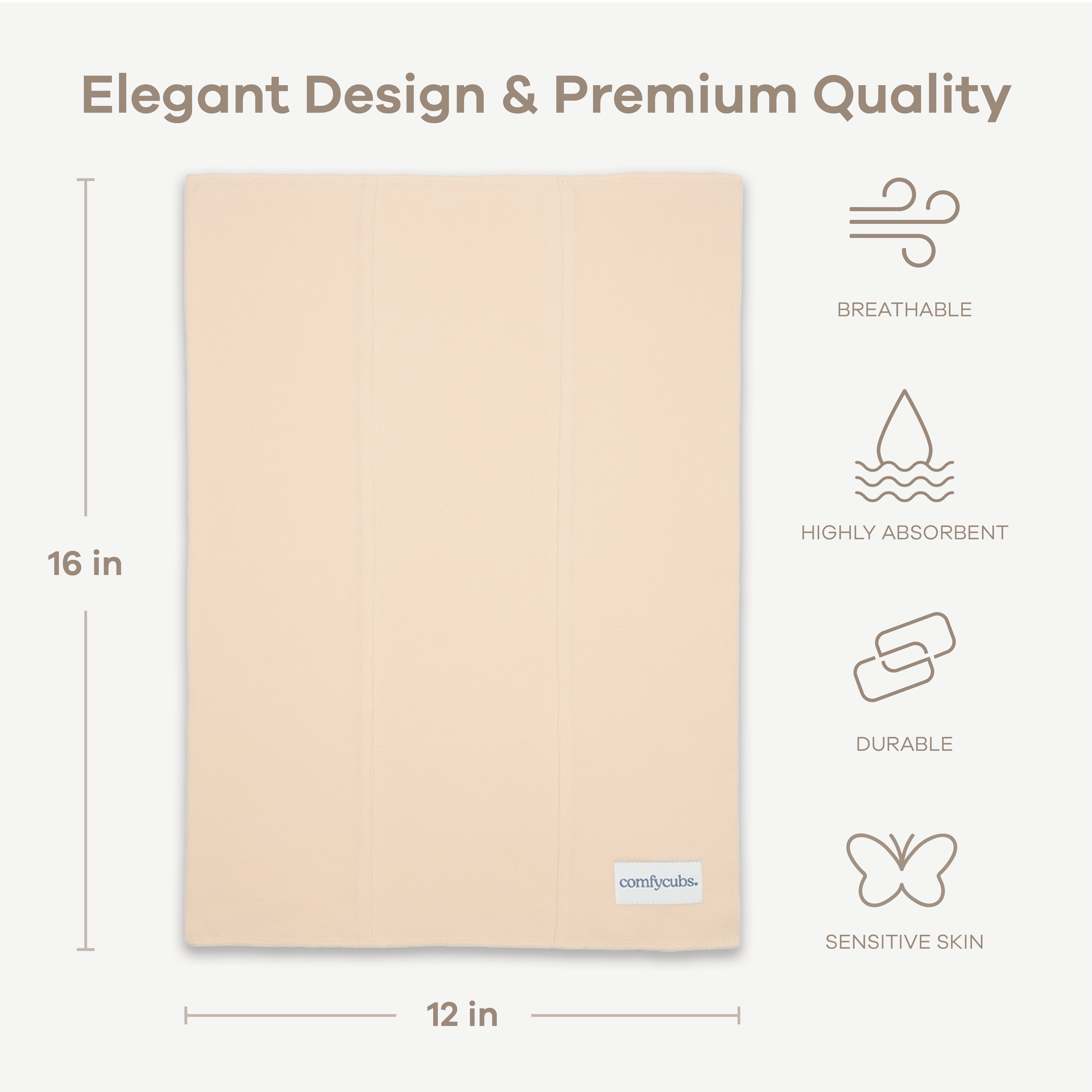 Comfy Cubs - Wholesale Burp Cloth - Baby - Baby Burp Cloths Set, Large 6-Layer, 100% Cotton Comfy Cubs50