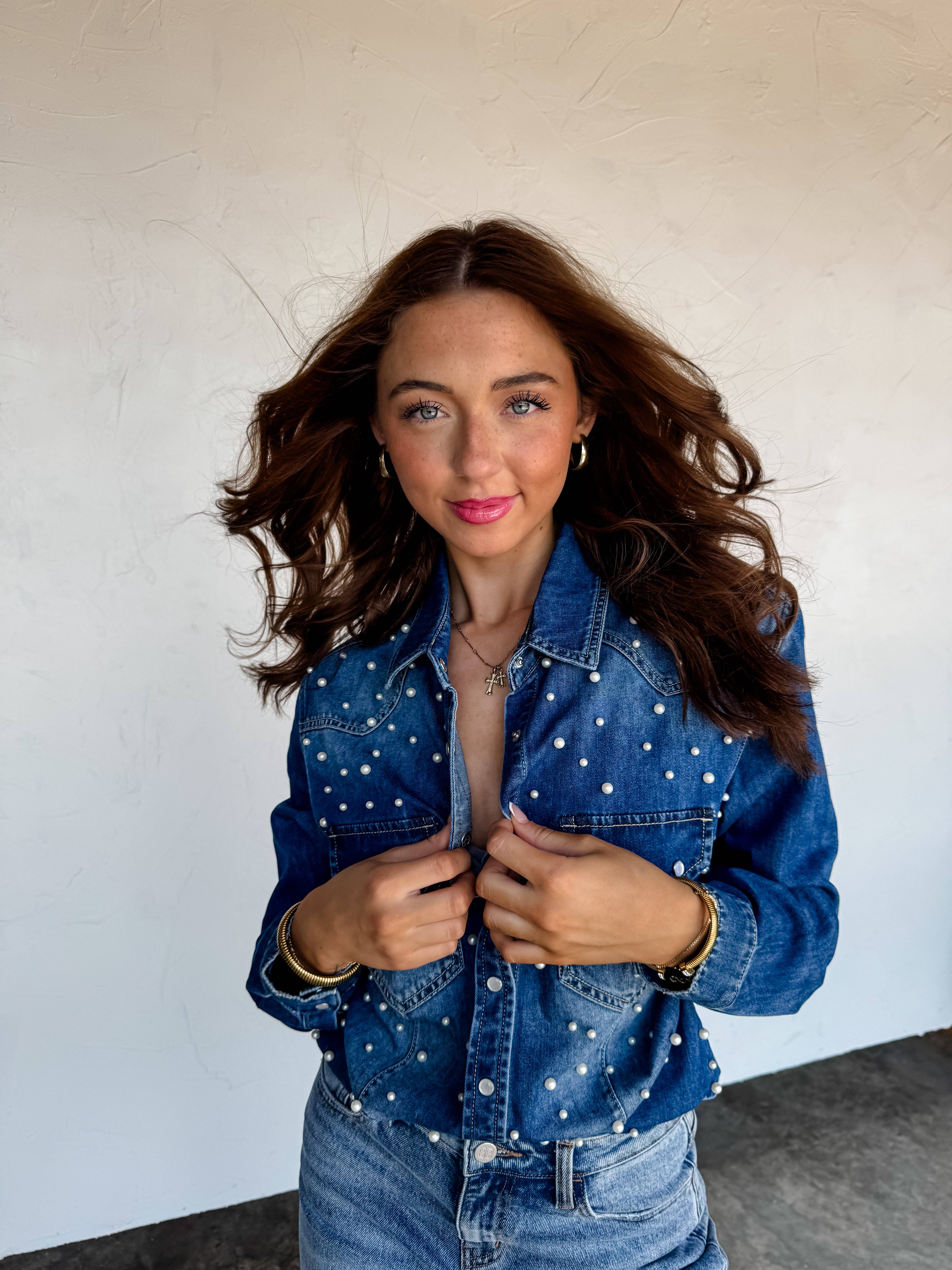 BLAKELEY - Wholesale Button Down Shirt - Women's - DOLLY DENIM TOP11