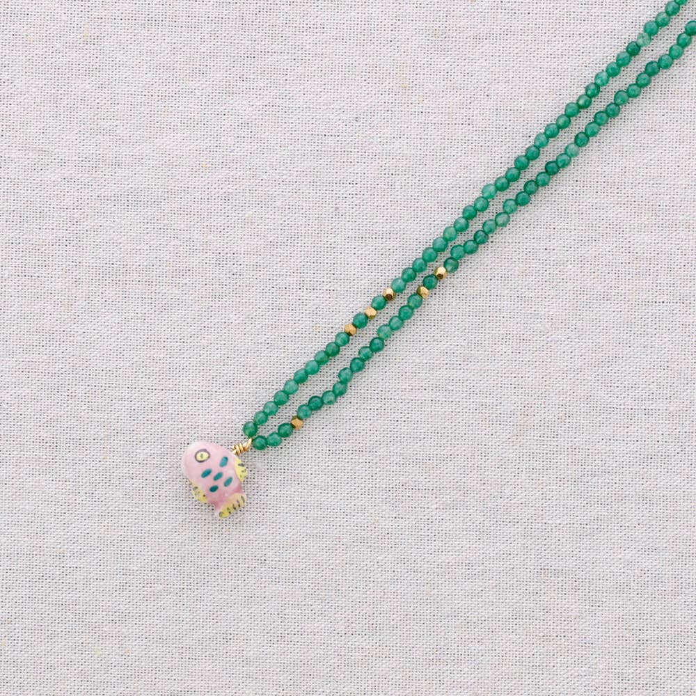 Sonata - Vente Bijoux à boutons pression - Collier ras-du-cou en acier avec pendentif en céramique5